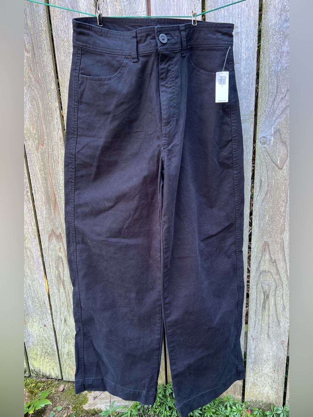 NWT Old Navy Extra High-Waisted Mariner Wide-Leg Pants Black Size 6